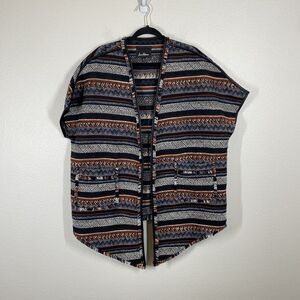 Sam Edelman Poncho Womens Medium Weekender Boho Style Southwest Blanket Aztec